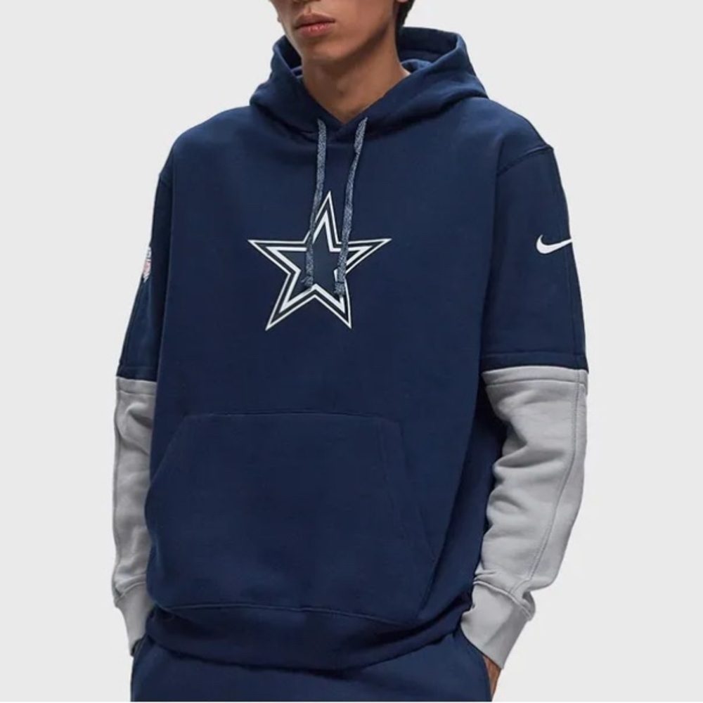 NIKE Dallas Cowboys Sideline Club Fleece Hoodie NFL On Field Men's Small NWT